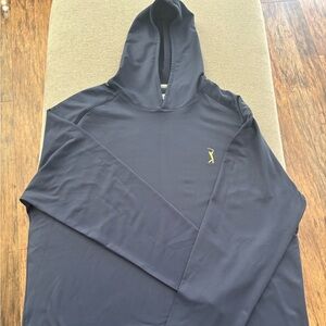 Peter Millar Lightweight Hoodie Pullover Golf - Blue XL